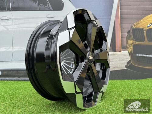 Ratlankis R16x6.5  5X114.3  ET  45  66.1  Y1274  Black Partial Polished (BP)  For DACIA  (K4+D5)  (NEW Model)
