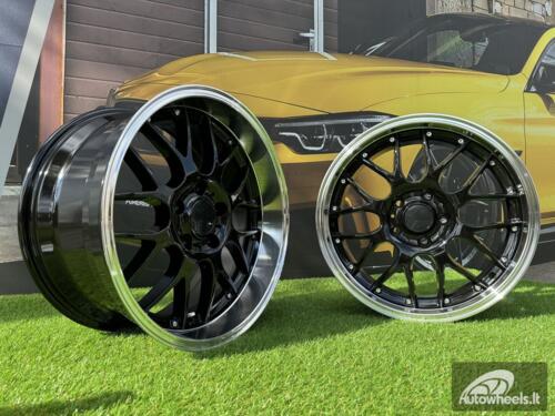 Ratlankis BBS RS-GT Style R18x9 5X120 ET20 74.1 Black with Diamond Cut lip