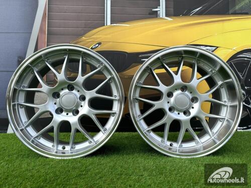 Ratlankis BBS RS-GT Style R18x9 5X120 ET20 74.1 Silver with Diamond Cut lip
