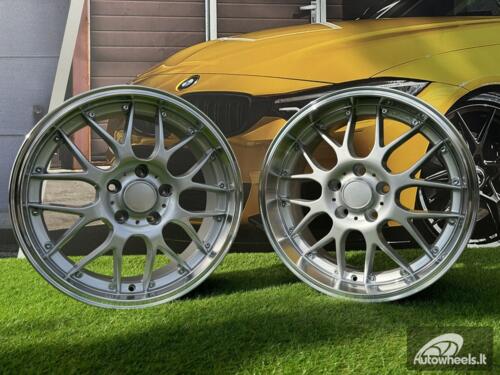 Ratlankis BBS RS-GT Style R18x9 5X120 ET20 74.1 Silver with Diamond Cut lip