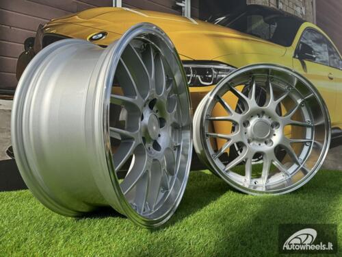 Ratlankis BBS RS-GT Style R18x9 5X120 ET20 74.1 Silver with Diamond Cut lip