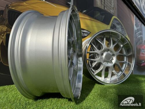 Ratlankis BBS RS-GT Style R18x9 5X120 ET20 74.1 Silver with Diamond Cut lip