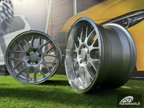 Ratlankis BBS RS-GT Style R18x9 5X120 ET20 74.1 Silver with Diamond Cut lip