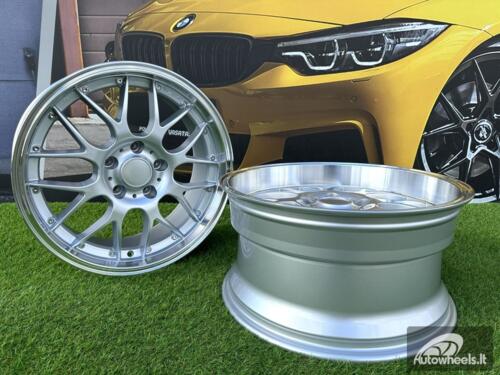 Ratlankis BBS RS-GT Style R18x9 5X120 ET20 74.1 Silver with Diamond Cut lip