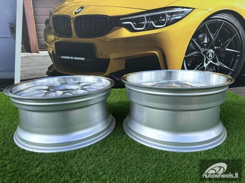 Ratlankis BBS RS-GT Style R18x9 5X120 ET20 74.1 Silver with Diamond Cut lip