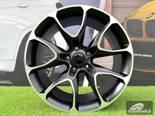 Ratlankis JEEP Grand Cherokee, Dodge Durango Y spoke R20x9 5X127 ET40 71.5 Black Half Matt with Diamond cut