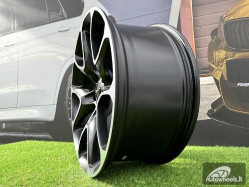 Ratlankis JEEP Grand Cherokee, Dodge Durango Y spoke R20x9 5X127 ET40 71.5 Black Half Matt with Diamond cut