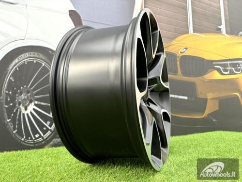 Ratlankis JEEP Grand Cherokee, Dodge Durango Y spoke R20x9 5X127 ET40 71.5 Black Half Matt with Diamond cut