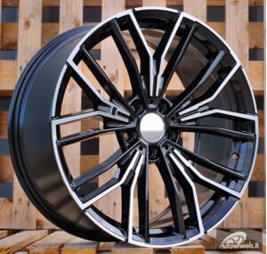 Ratlankis R20x8.5  5X120  ET  35  72.6  B5964  (IN5537)  Black Polished (MB)  For BMW  (K7)  (Rear+Front)