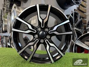 Ratlankis R18x7.5  5X112  ET  45  66.6  I5662  Black Polished Half Matt (MBHM)  For BMW  (K7+Z3)  (X1/X2/MINI)