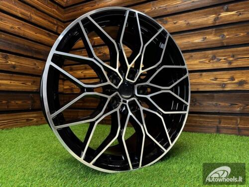 Ratlankis R19x8  5X120  ET  36  72.6  IN292  Black Polished (MB)  For BMW  (P2)  (Rear+Front)