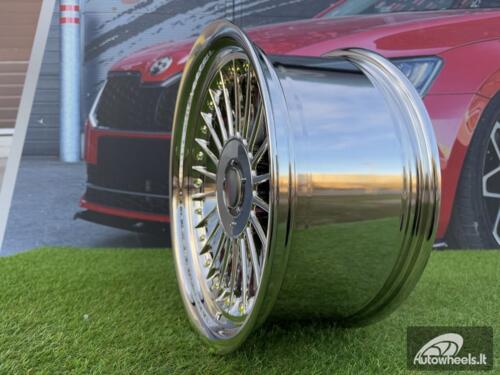 Ratlankis Alpina Classic Style  R18X8.5J 5X112/5X120 ET20 74.1 Chrome with gold rivets