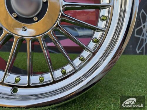 Ratlankis Alpina Classic Style  R18X10J 5X112/5X120 ET15 74.1 Chrome with gold rivets