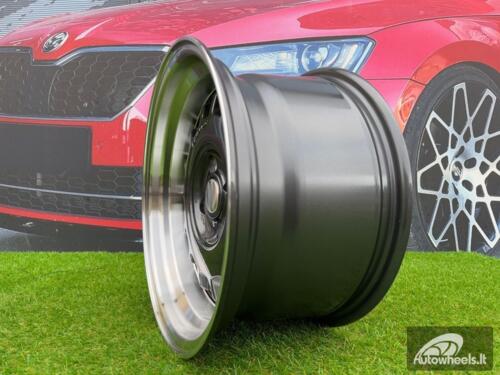 Ratlankis VW Classic Steel Type 2 Style R15X8.25J 4X100 ET20 73.1 Grey with Diamond cut lip
