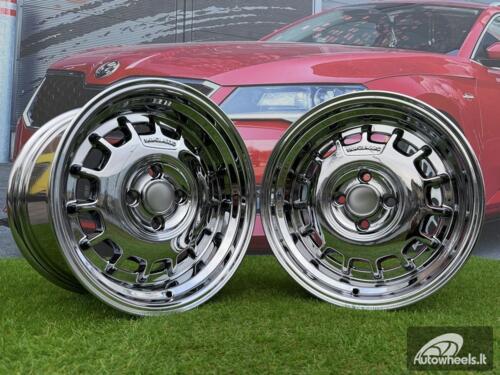 Ratlankis VW Classic Steel Type 2 Style R15X8.25J 4X100 ET20 73.1 Black Chrome