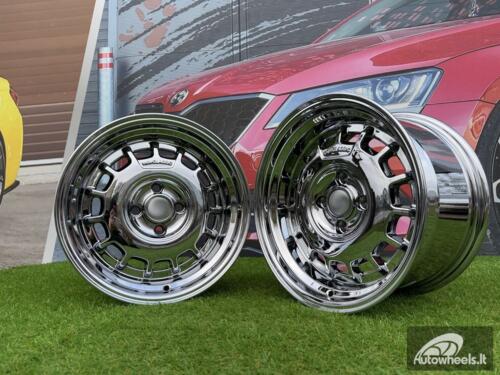 Ratlankis VW Classic Steel Type 2 Style R15X8.25J 4X100 ET20 73.1 Black Chrome