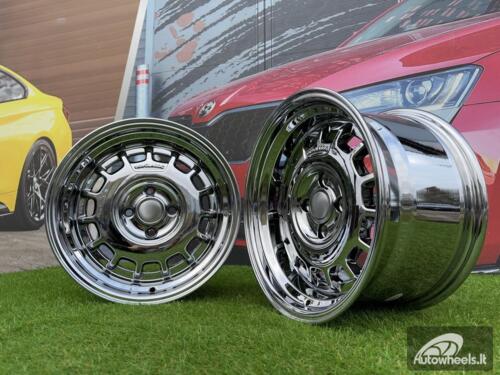 Ratlankis VW Classic Steel Type 2 Style R15X8.25J 4X100 ET20 73.1 Black Chrome