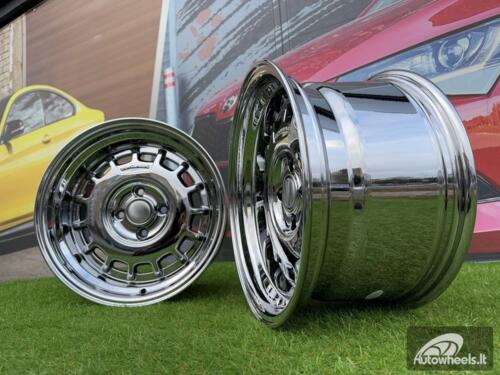 Ratlankis VW Classic Steel Type 2 Style R15X8.25J 4X100 ET20 73.1 Black Chrome