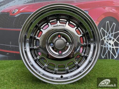 Ratlankis VW Classic Steel Type 2 Style R15X8.25J 4X100 ET20 73.1 Black Chrome