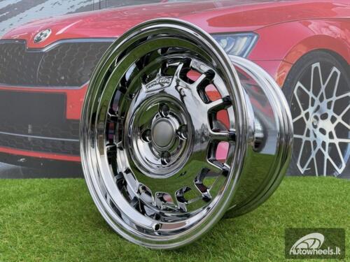 Ratlankis VW Classic Steel Type 2 Style R15X8.25J 4X100 ET20 73.1 Black Chrome