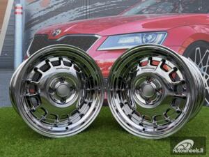 Ratlankis VW Classic Steel Type 2 Style R15X8.25J 4X100 ET20 73.1 Black Chrome