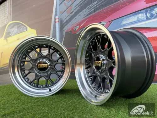 Ratlankis BBS RS Style R15X8J 4X100/4X114.3 ET0 73.1 Grey with Diamond cut lip