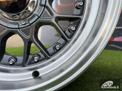 Ratlankis BBS RS Style R15X8J 4X100/4X114.3 ET0 73.1 Grey with Diamond cut lip