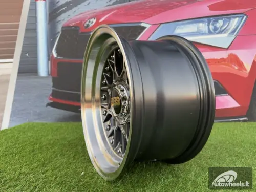 Ratlankis BBS RS Style R15X8J 4X100/4X114.3 ET0 73.1 Grey with Diamond cut lip