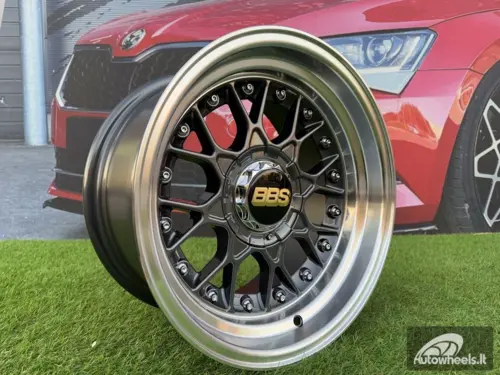 Ratlankis BBS RS Style R15X8J 4X100/4X114.3 ET0 73.1 Grey with Diamond cut lip