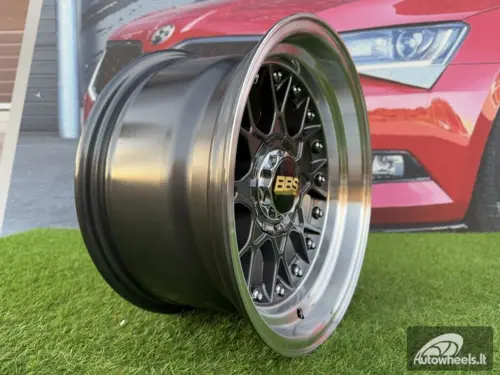Ratlankis BBS RS Style R15X8J 4X100/4X114.3 ET0 73.1 Grey with Diamond cut lip