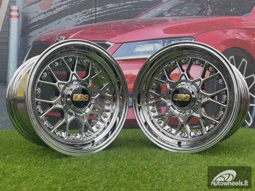 Ratlankis BBS RS Style R15X8J 4X100/4X114.3 ET0 73.1 Chrome with Gold rivets