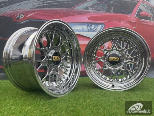 Ratlankis BBS RS Style R15X8J 4X100/4X114.3 ET0 73.1 Chrome with Gold rivets