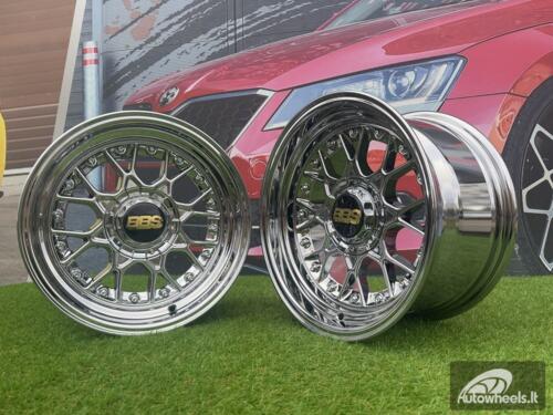 Ratlankis BBS RS Style R15X8J 4X100/4X114.3 ET0 73.1 Chrome with Gold rivets
