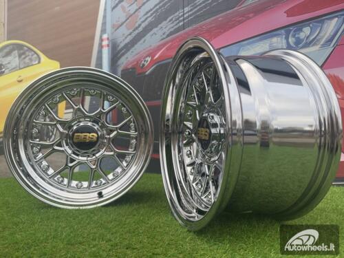 Ratlankis BBS RS Style R15X8J 4X100/4X114.3 ET0 73.1 Chrome with Gold rivets