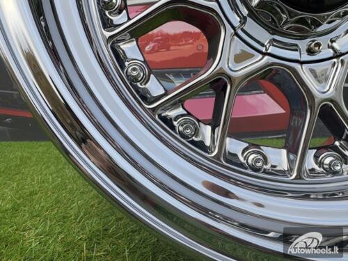 Ratlankis BBS RS Style R15X8J 4X100/4X114.3 ET0 73.1 Chrome with Gold rivets