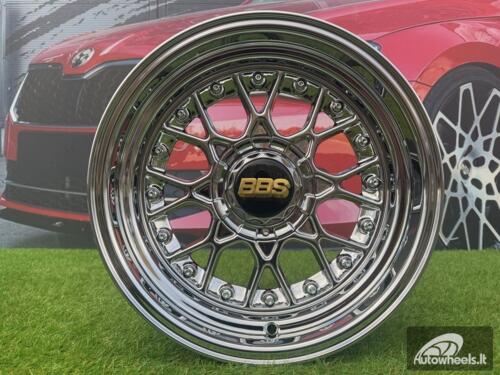 Ratlankis BBS RS Style R15X8J 4X100/4X114.3 ET0 73.1 Chrome with Gold rivets