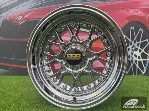 Ratlankis BBS RS Style R15X8J 4X100/4X114.3 ET0 73.1 Chrome with Gold rivets