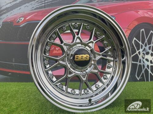 Ratlankis BBS RS Style R15X8J 4X100/4X114.3 ET0 73.1 Chrome with Gold rivets