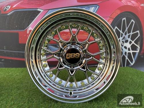 Ratlankis BBS RS Style R15X8J 4X100/4X114.3 ET0 73.1 Black Chrome with Silver rivets