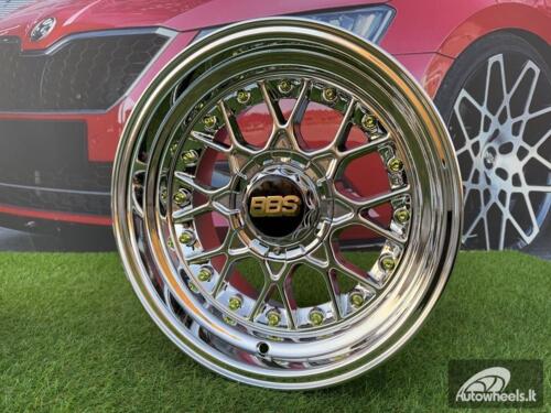 Ratlankis BBS RS Style R15X8J 4X100/4X114.3 ET0 73.1 Black Chrome with Silver rivets
