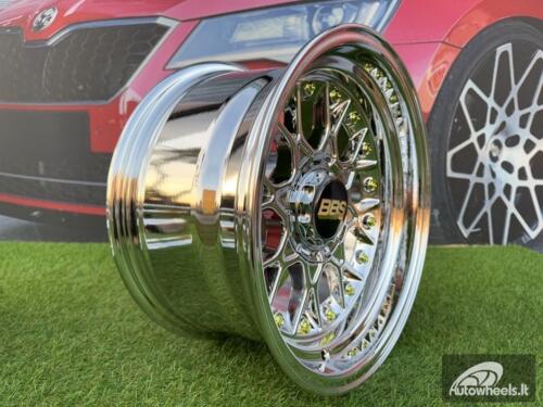 Ratlankis BBS RS Style R15X8J 4X100/4X114.3 ET0 73.1 Black Chrome with Silver rivets