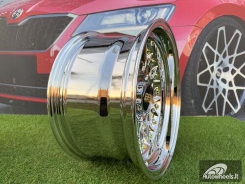 Ratlankis BBS RS Style R15X8J 4X100/4X114.3 ET0 73.1 Black Chrome with Silver rivets