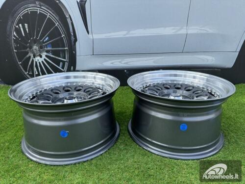  Ratlankis HVN Rotiform Style  R15X8J 4X100 ET10 73.1 Grey with Diamond cut lip