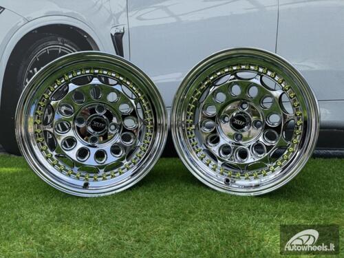  Ratlankis HVN Rotiform Style  R15X8J 4X100 ET10 73.1 Black chrome with Gold Rivets