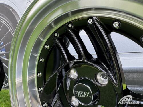  Ratlankis HIRO V1-R Style  R15X8.5J 4X100 ET10 73.1 Gloss Black with Diamond cut lip 