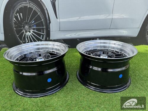  Ratlankis HIRO V1-R Style  R15X8.5J 4X100 ET10 73.1 Gloss Black with Diamond cut lip 