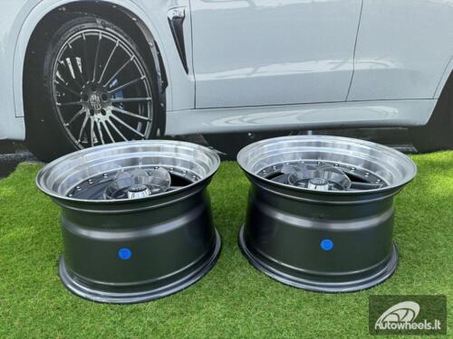  Ratlankis HIRO V1-R Style R15X8.5J 4X100 ET10 73.1 Grey with Diamond cut lip and silver rivets