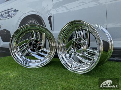  Ratlankis HIRO V1-R Style R15X8.5J 4X100 ET10 73.1 Chrome with silver rivets