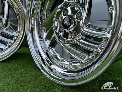  Ratlankis HIRO V1-R Style R15X8.5J 4X100 ET10 73.1 Chrome with silver rivets