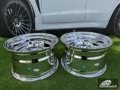  Ratlankis HIRO V1-R Style R15X8.5J 4X100 ET10 73.1 Chrome with silver rivets